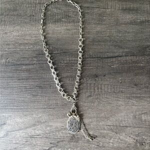 Silver Statement Pendant Necklace